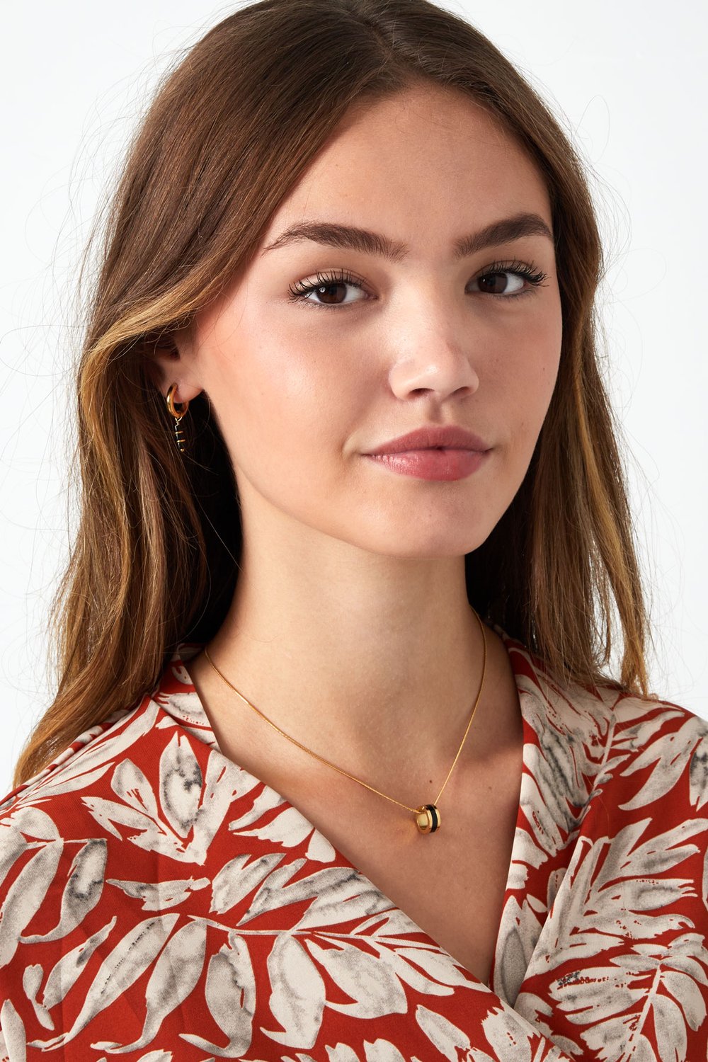 Necklace colored charm - Gold color/black h5Picture4